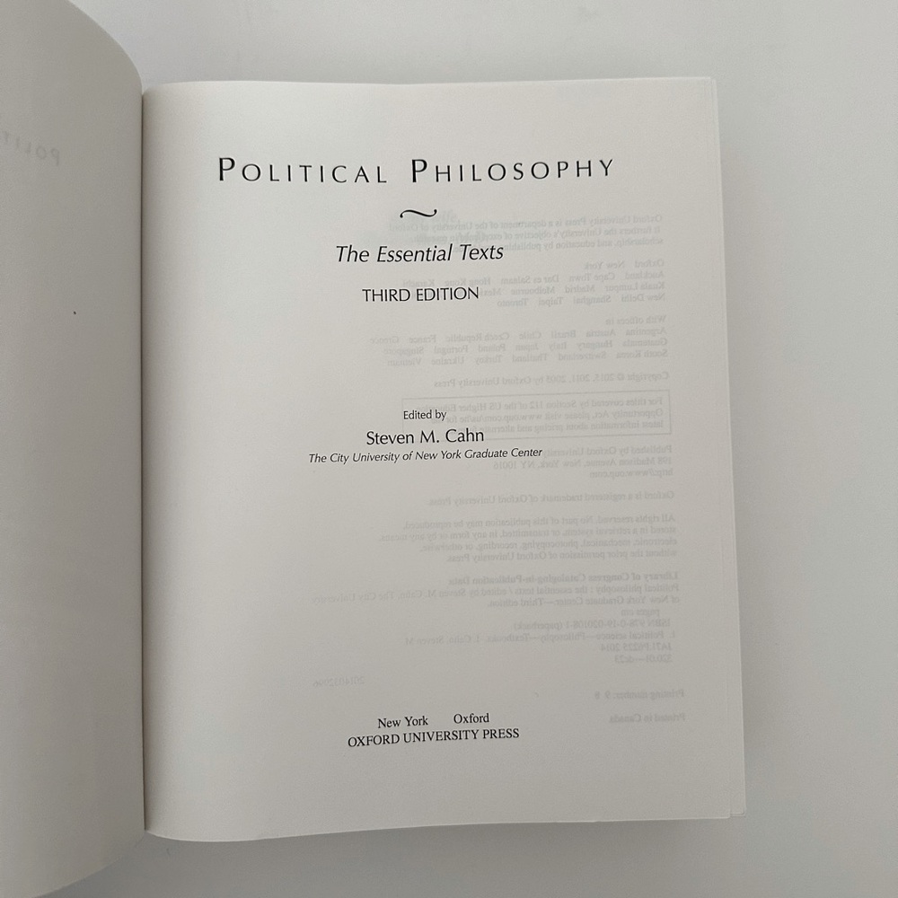 Political Philosophy: The Essential Texts Third Edition by Steven M. Cahn Book - Picture 4 of 5